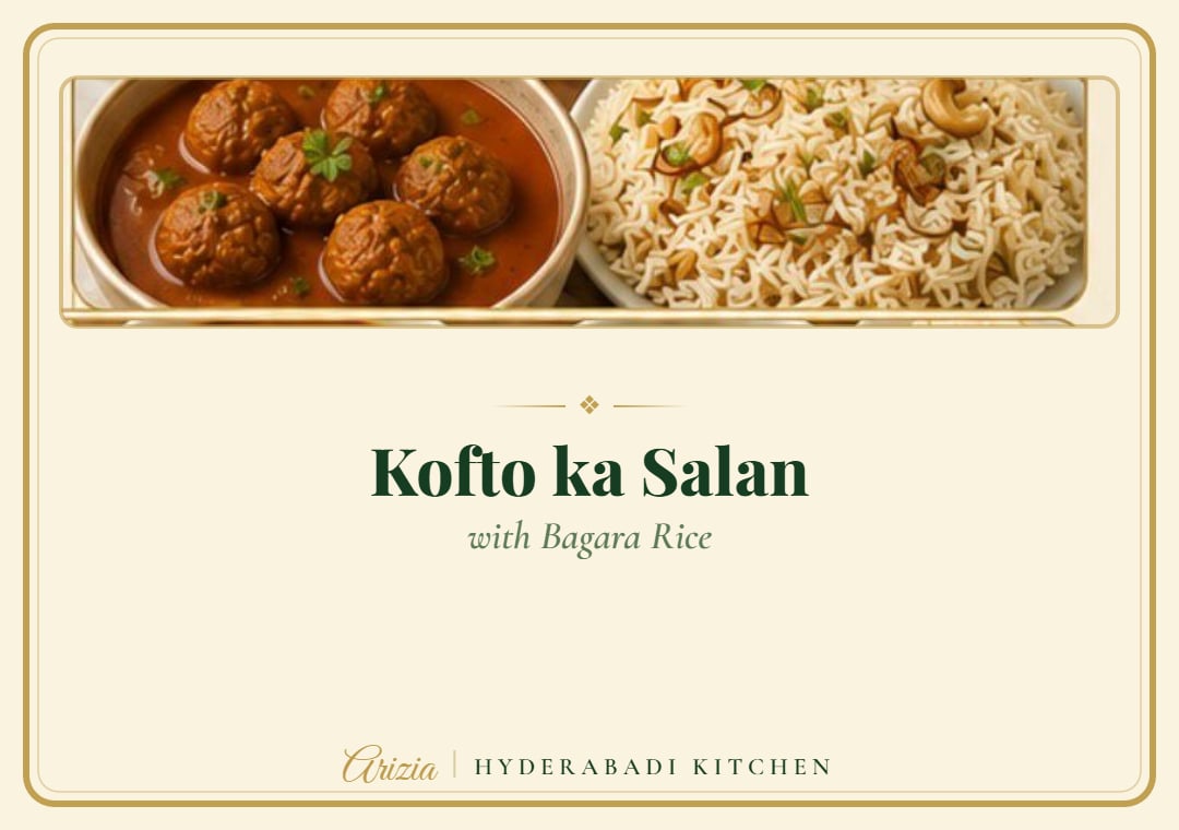 Kofta ka Salan — Served with Bagara Rice